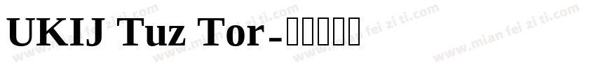 UKIJ Tuz Tor字体转换